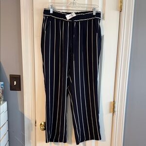 NWT Ann Taylor Navy Striped Ladies’ Pants Size Medium